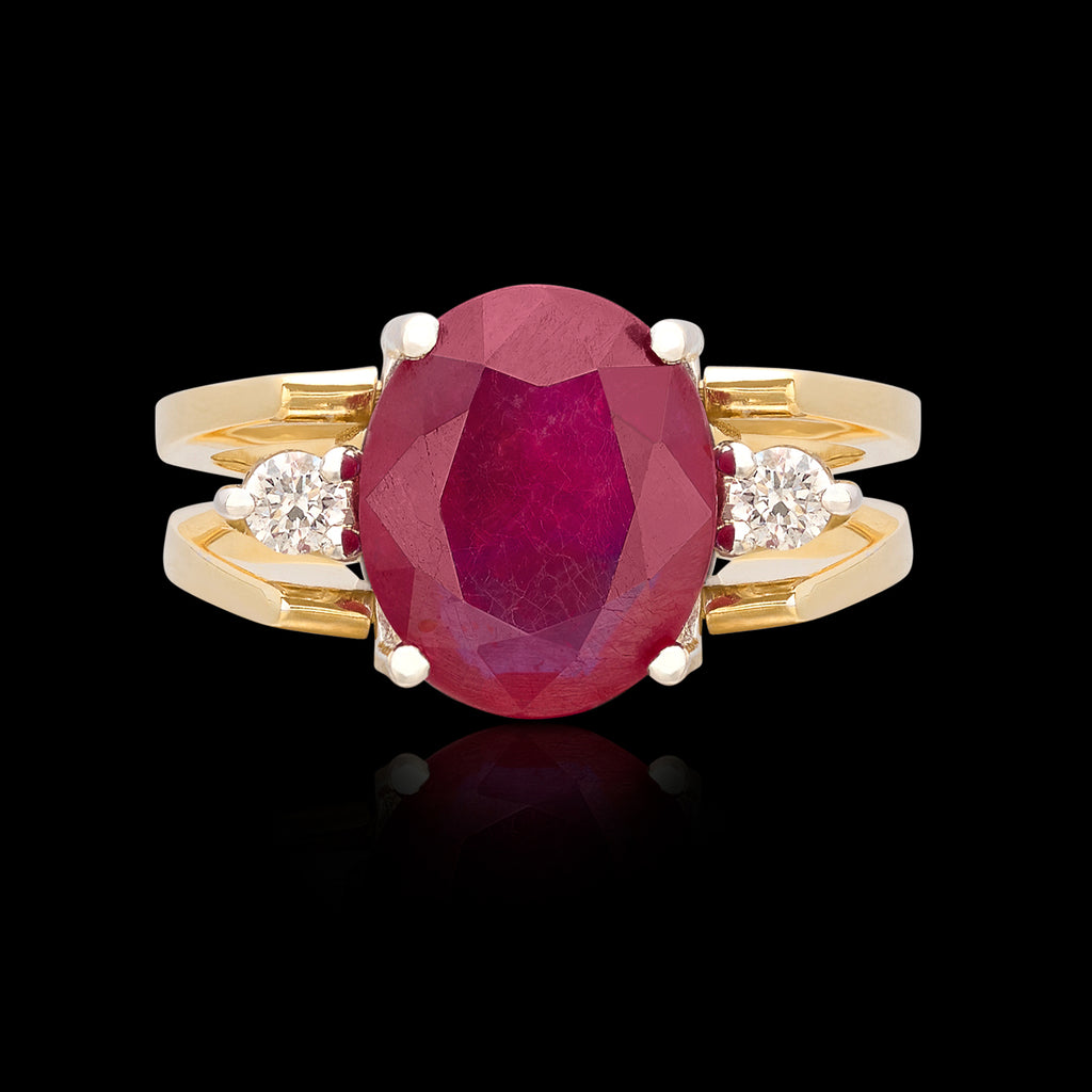 Reversible 18kt Ruby & Sapphire Ring