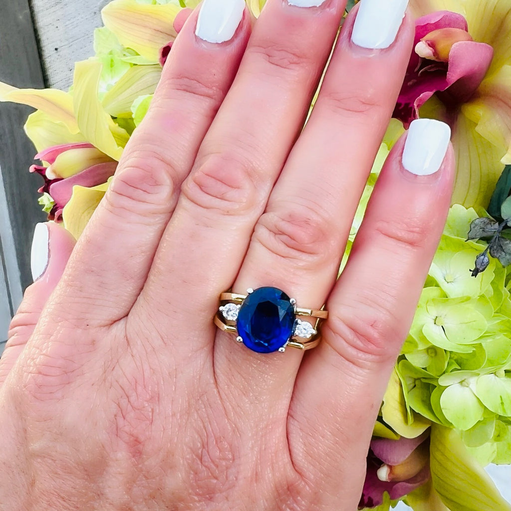 Reversible 18kt Ruby & Sapphire Ring