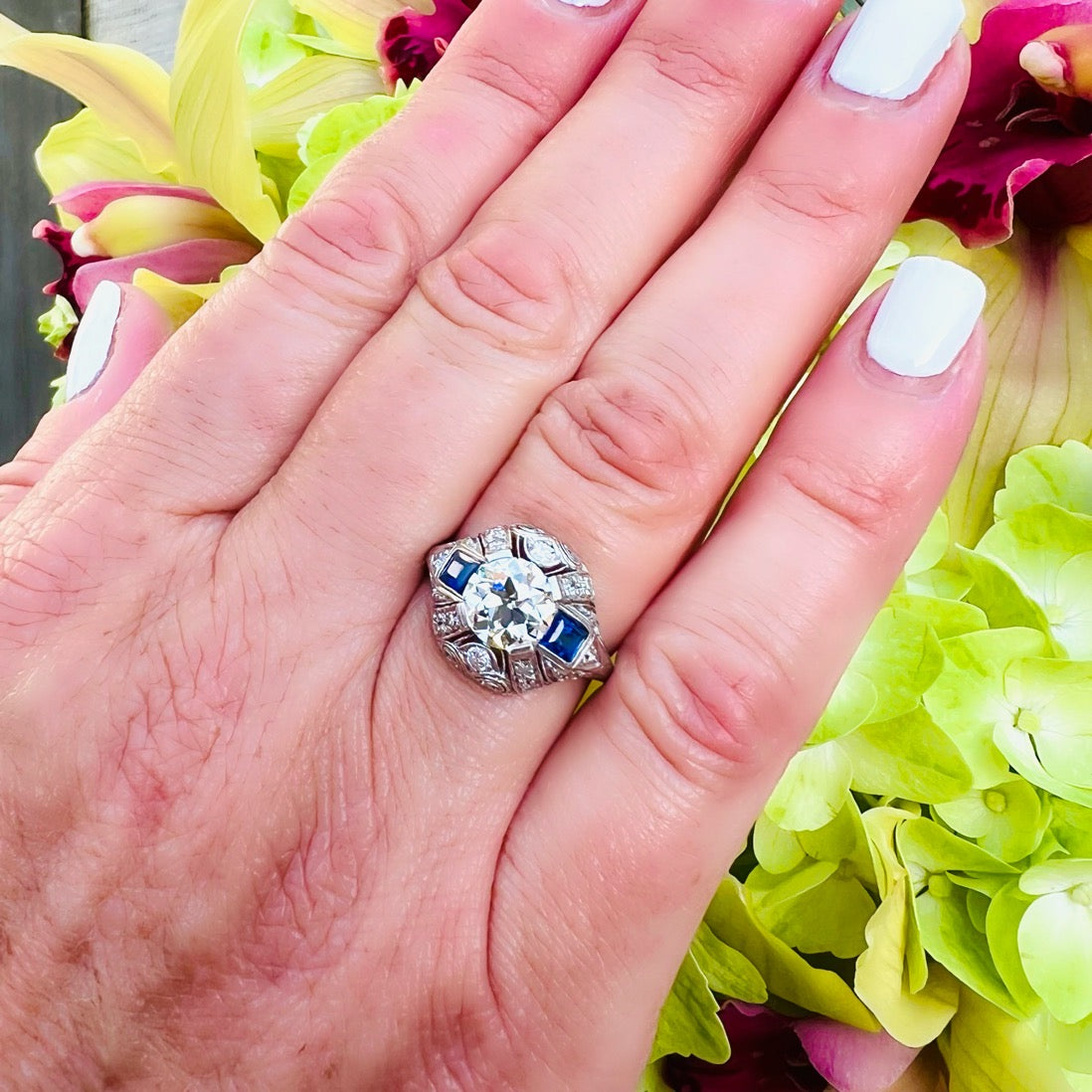 Antique Old European Cut Diamond Ring, circa early 1900's 66mint