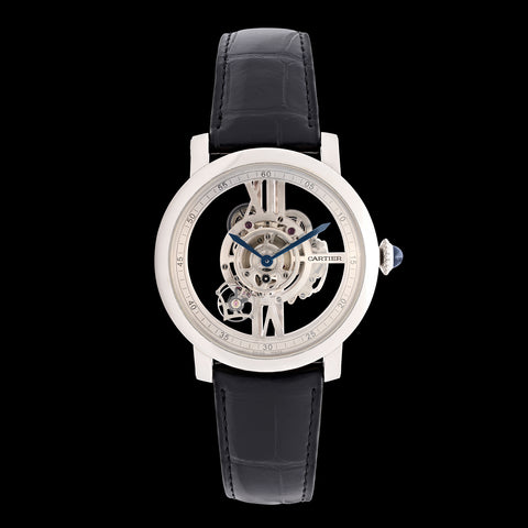 Remarkable Rotonde Astrotourbillon Skeleton Watch by Cartier