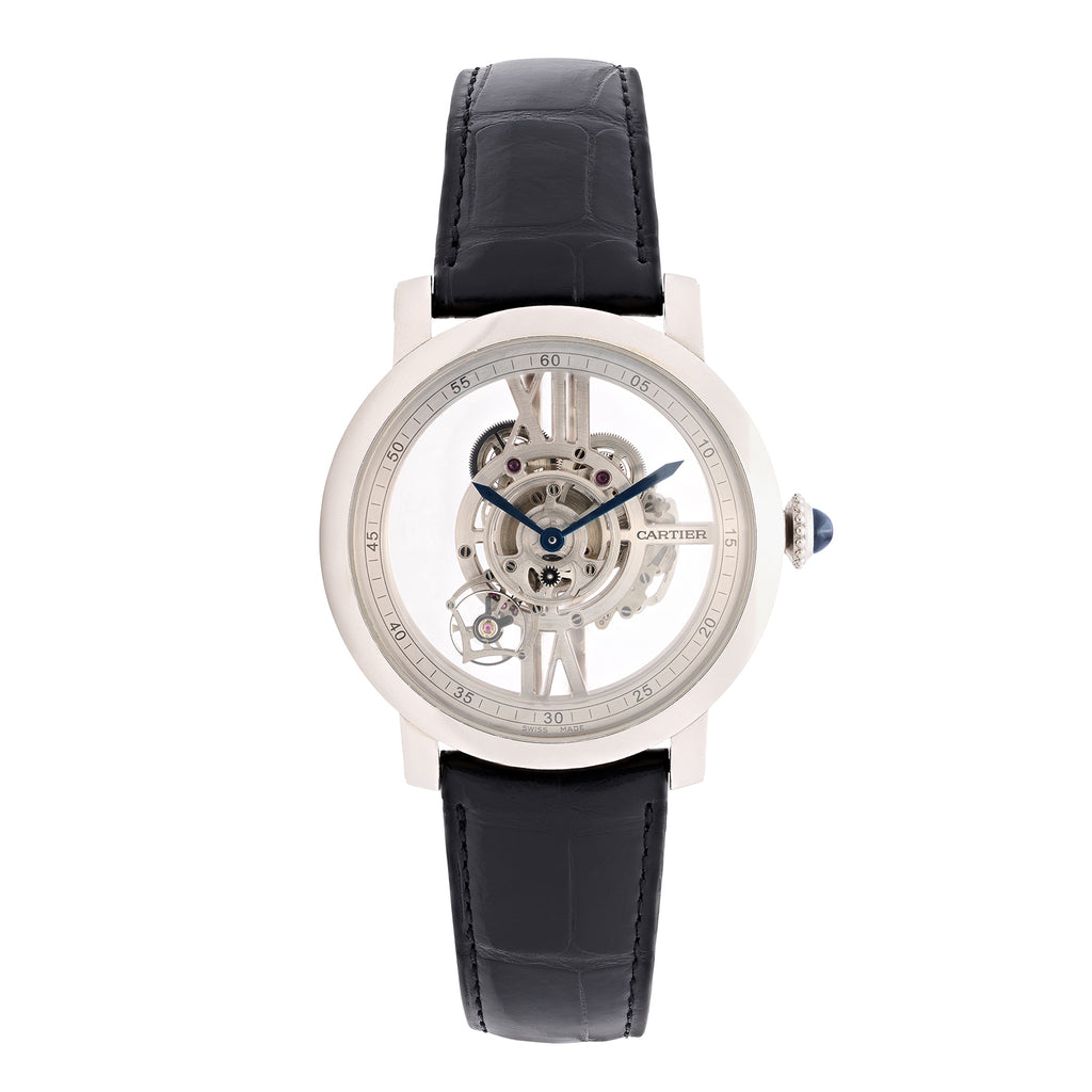 Remarkable Rotonde Astrotourbillon Skeleton Watch by Cartier
