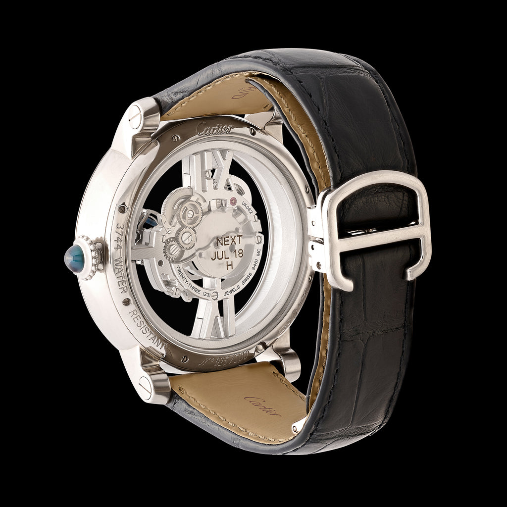 Remarkable Rotonde Astrotourbillon Skeleton Watch by Cartier