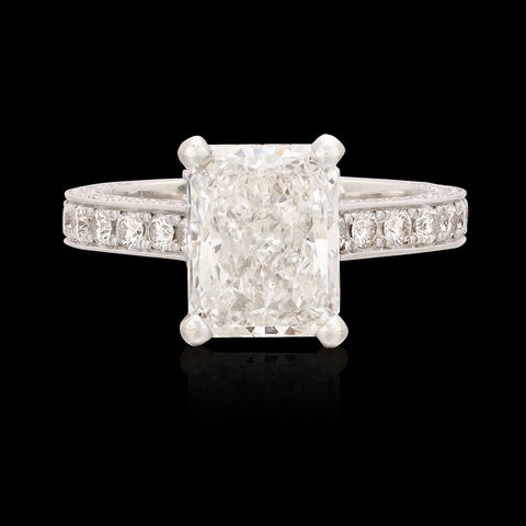 Exceptional 3.01ct GIA Radiant Cut Diamond Ring