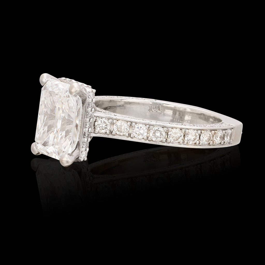 Exceptional 3.01ct GIA Radiant Cut Diamond Ring