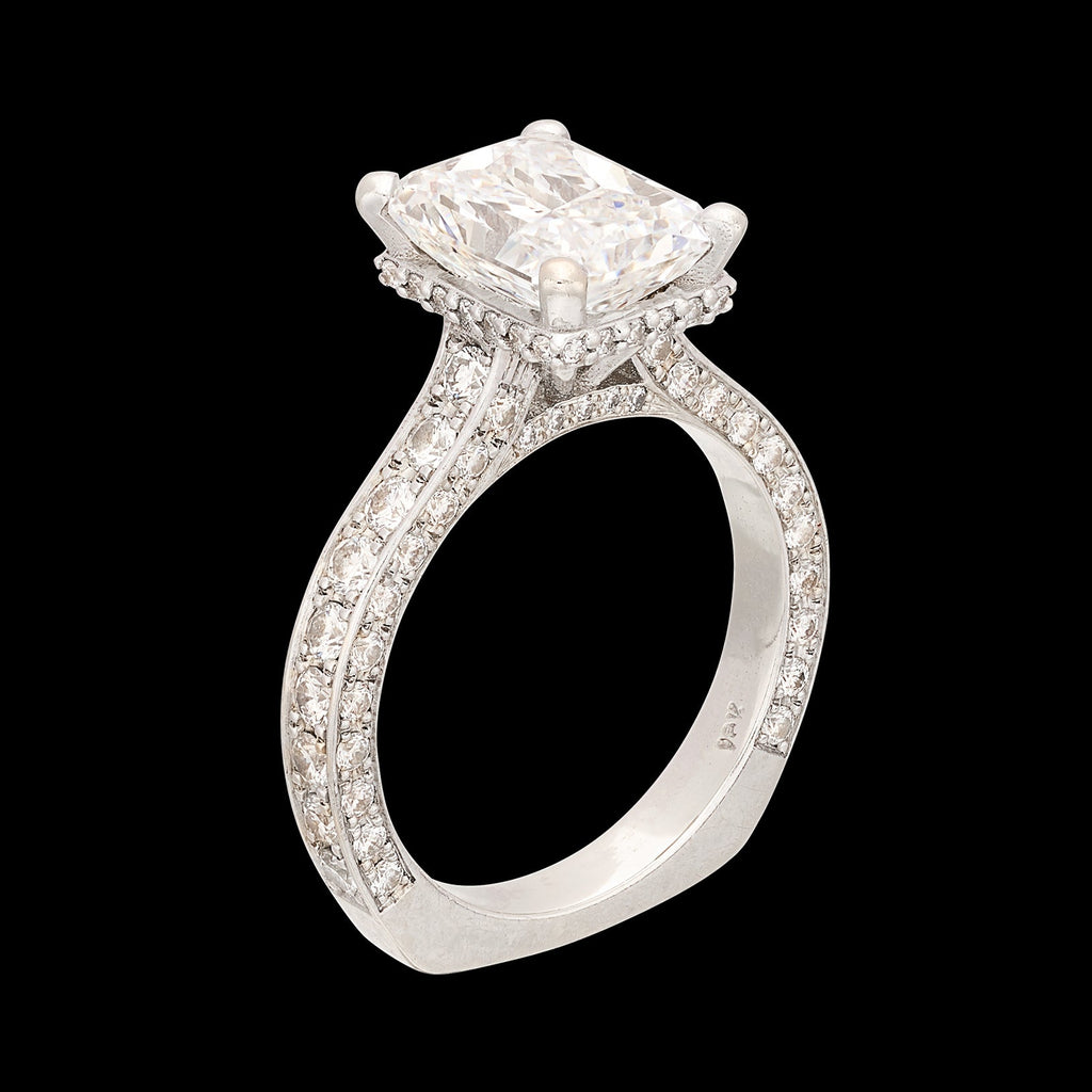 Exceptional 3.01ct GIA Radiant Cut Diamond Ring