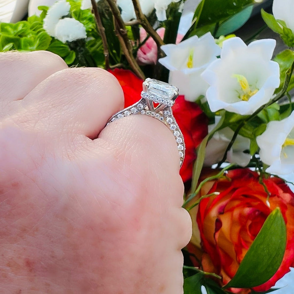 Exceptional 3.01ct GIA Radiant Cut Diamond Ring