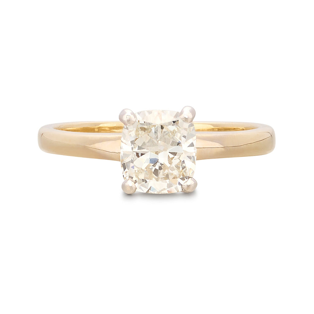 1.50-ct. Cushion Diamond & 14k Gold Engagement Ring