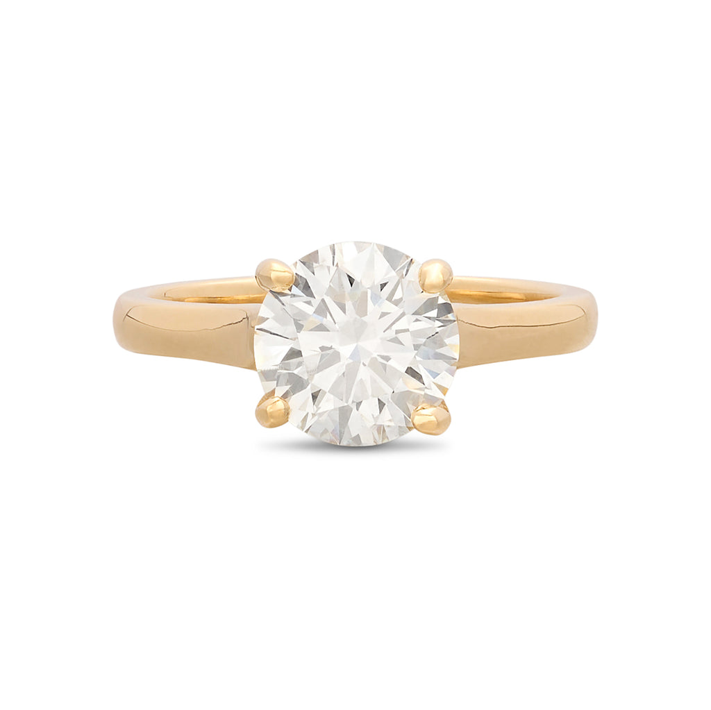 Extraordinary GIA 2.06ct Yellow Gold Diamond Ring