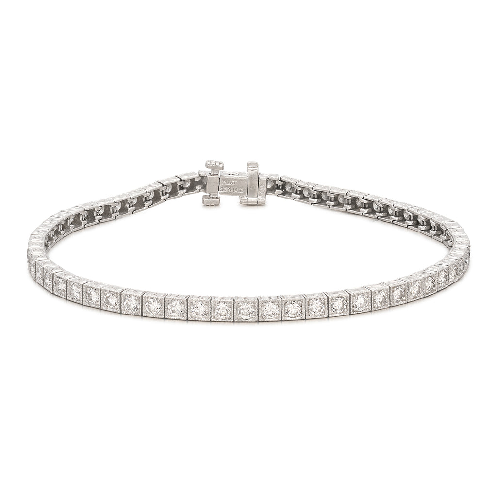 Sophia D. Diamond and Platinum Line Bracelet