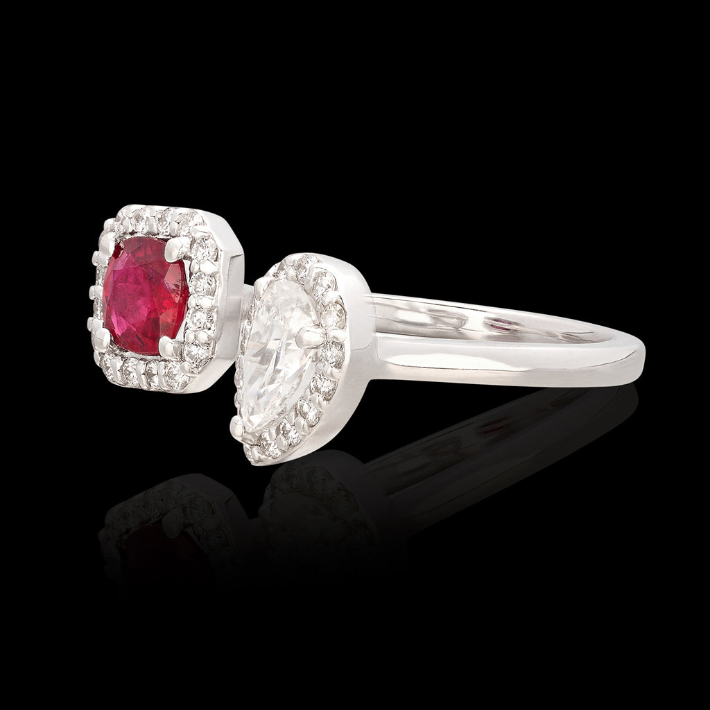 Toi Et Moi Ruby & Diamond Ring