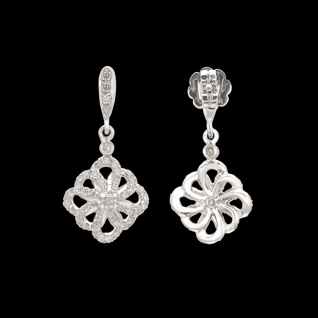Diamond & 18k White Gold Earrings
