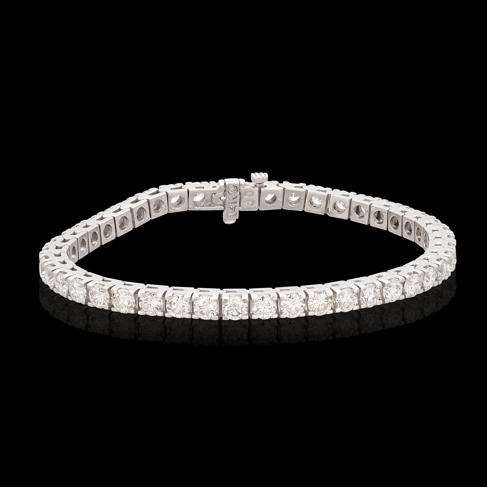 8mm 14K White Gold Handmade Men's Figaro Link Bracelet