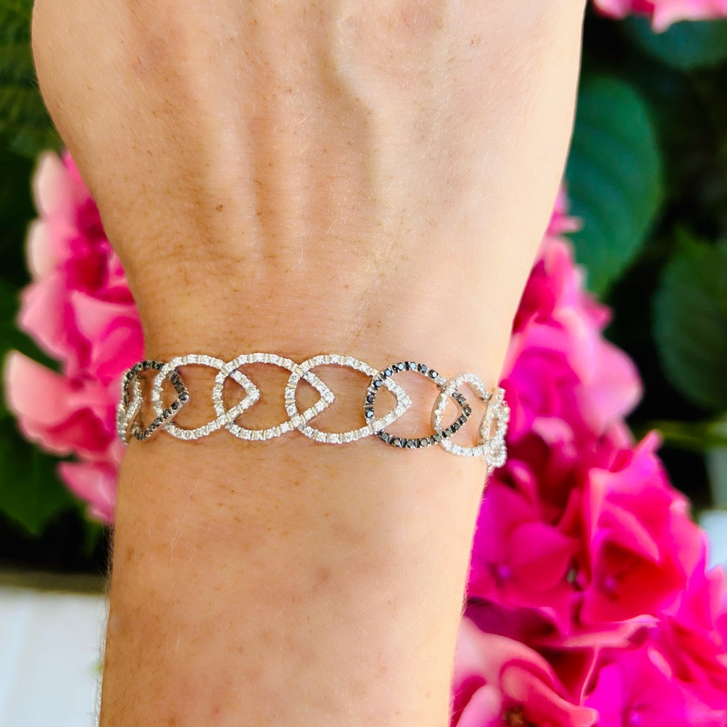 Alex Ball Diamond and 18K White Gold Bracelet