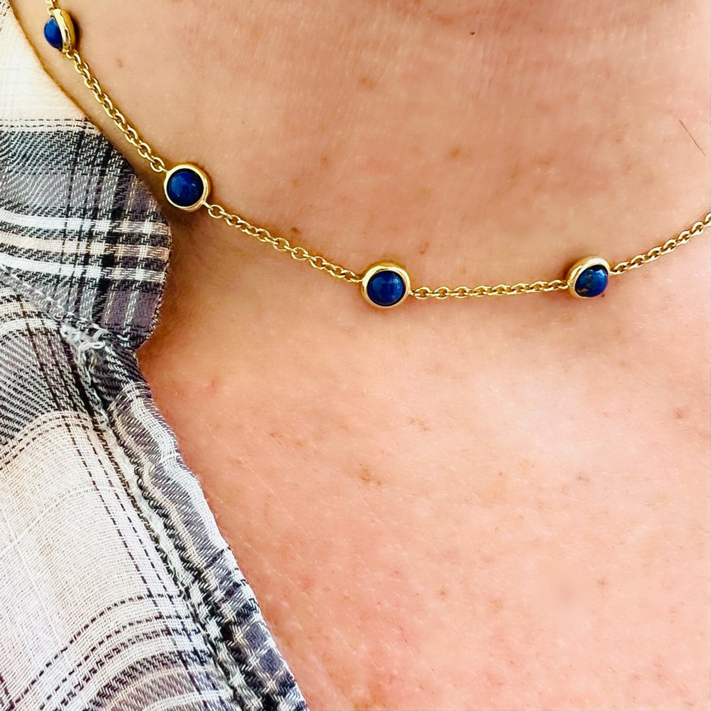Pallavidini Lapis Lazuli, Diamond & 18k Gold Necklace