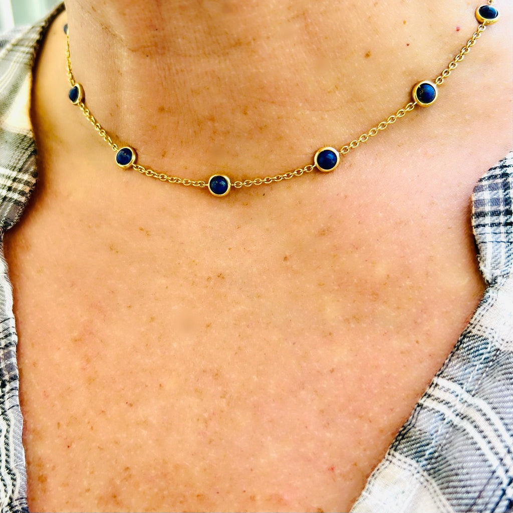 Pallavidini Lapis Lazuli, Diamond & 18k Gold Necklace
