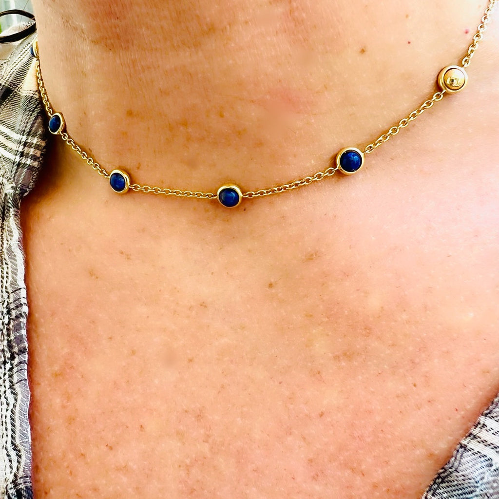 Pallavidini Lapis Lazuli, Diamond & 18k Gold Necklace