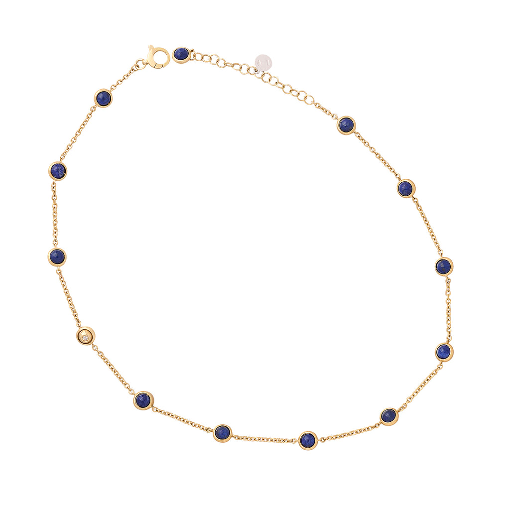 Pallavidini Lapis Lazuli, Diamond & 18k Gold Necklace
