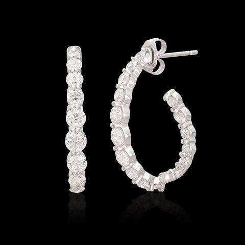 Maria Canale Diamond & 18k White Gold Earrings