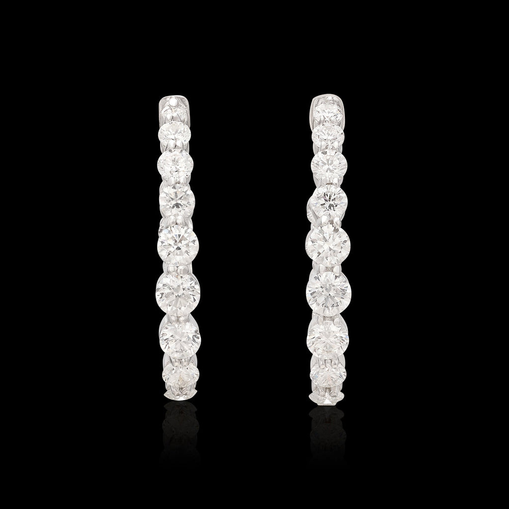 Maria Canale Diamond & 18k White Gold Earrings