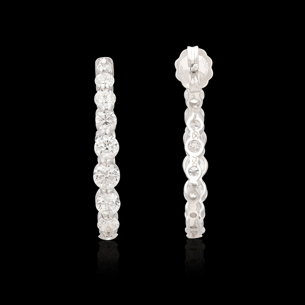 Maria Canale Diamond & 18k White Gold Earrings