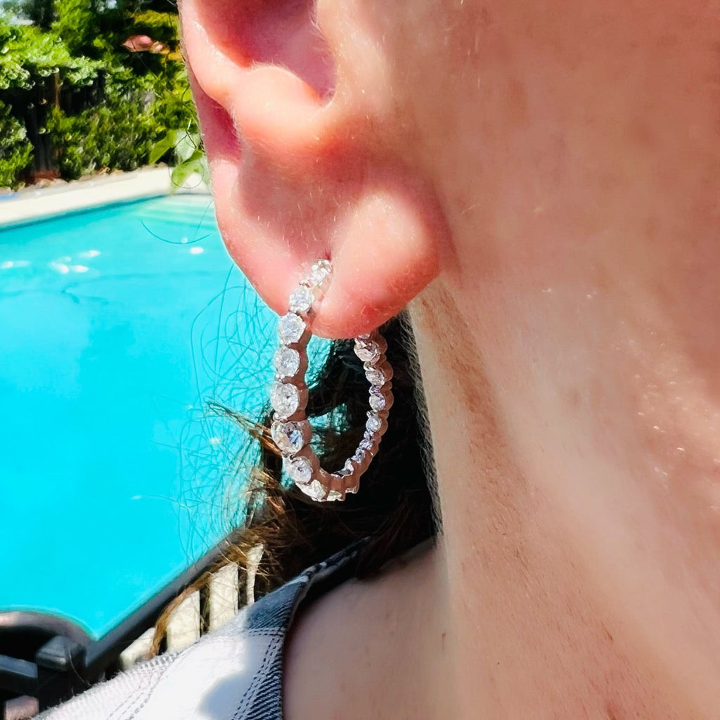 Maria Canale Diamond & 18k White Gold Earrings