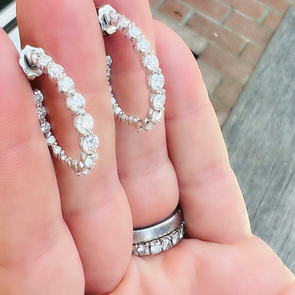 Maria Canale Diamond & 18k White Gold Earrings