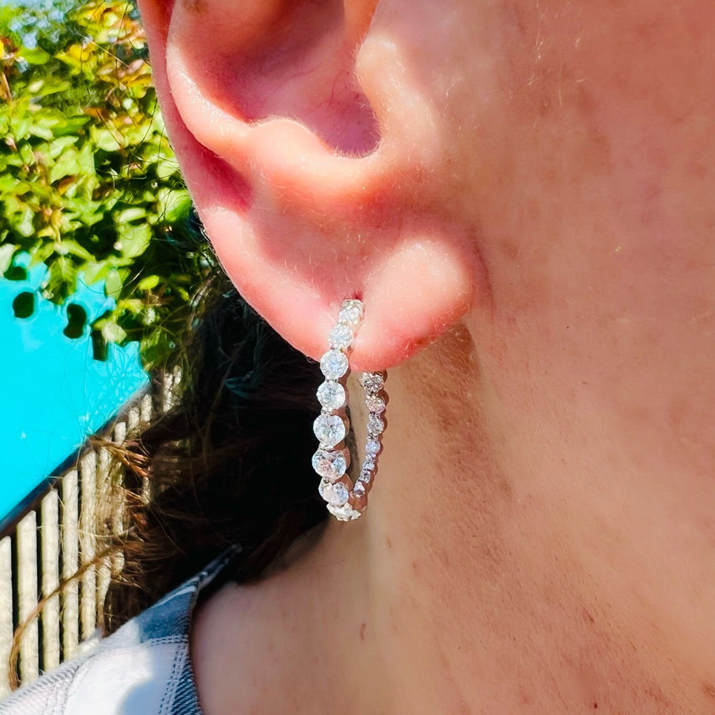 Maria Canale Diamond & 18k White Gold Earrings