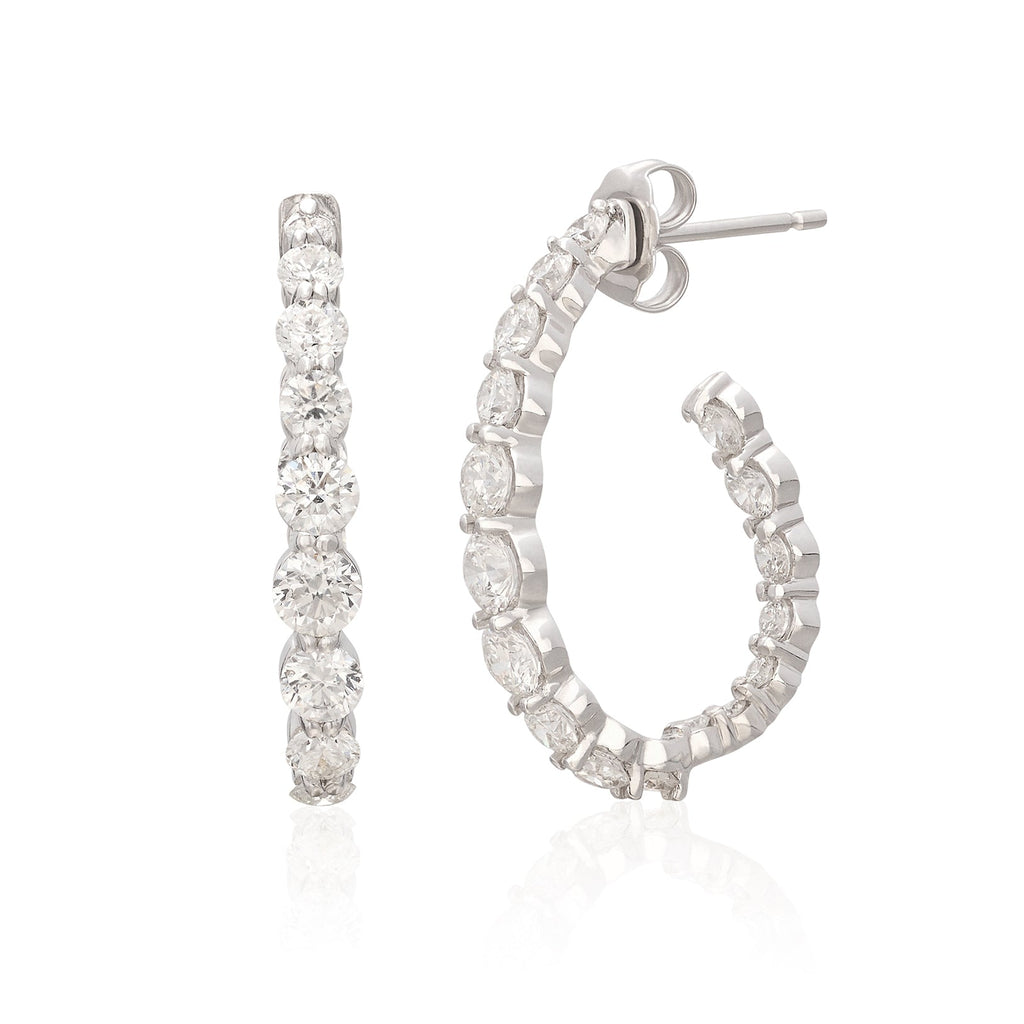Maria Canale Diamond & 18k White Gold Earrings