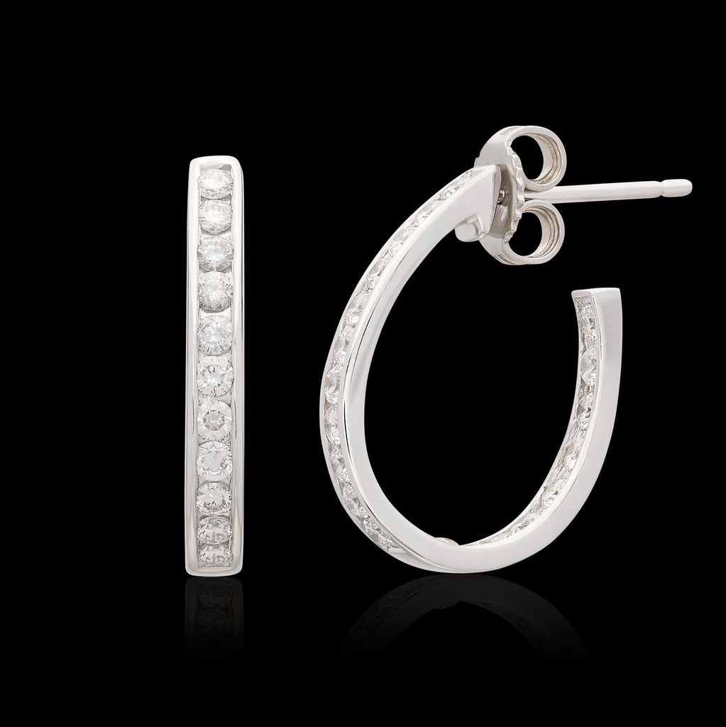 Maria Canale Diamond & 18k White Gold Earrings