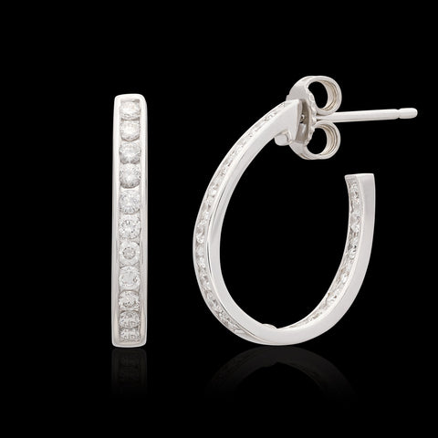 Maria Canale Diamond & 18k White Gold Earrings