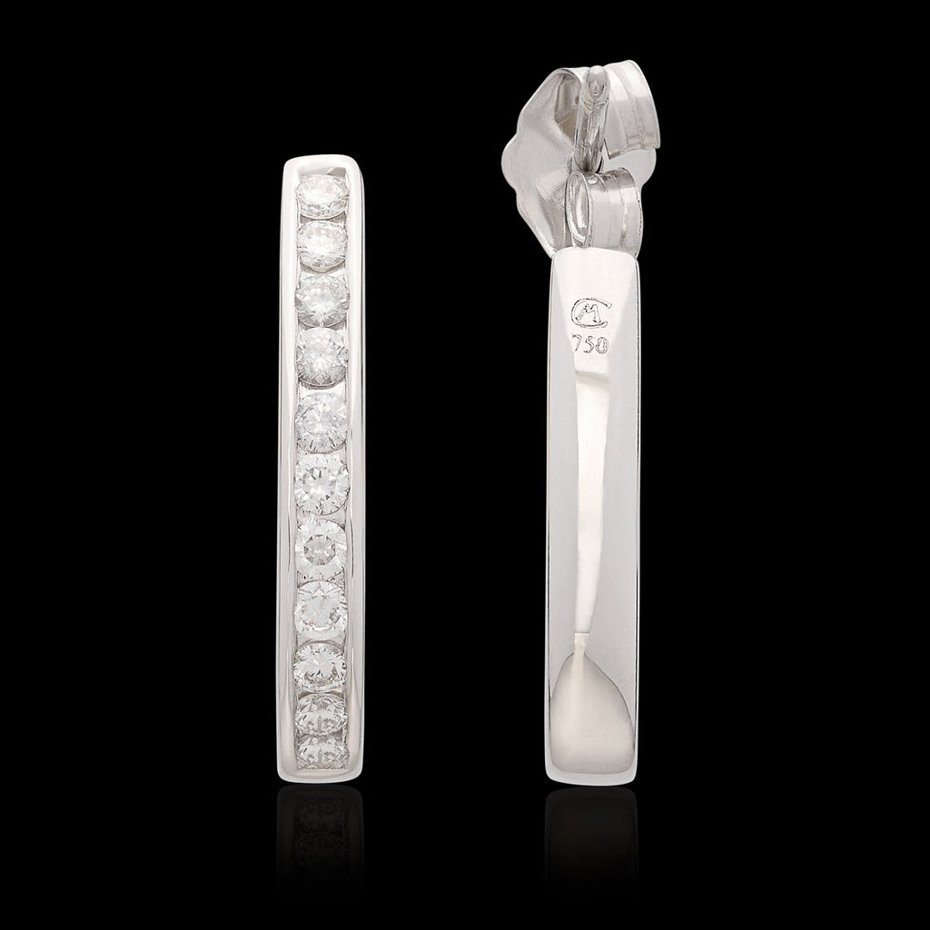 Maria Canale Diamond & 18k White Gold Earrings