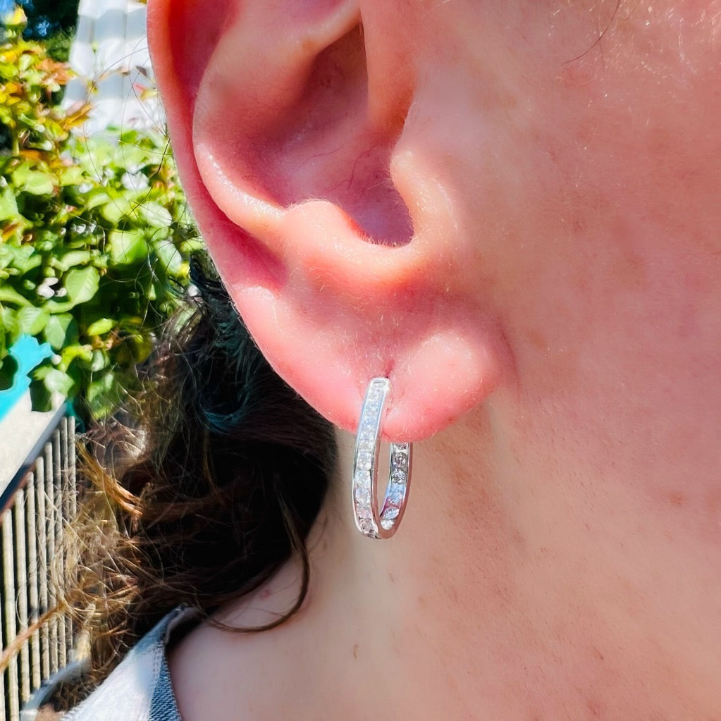 Maria Canale Diamond & 18k White Gold Earrings