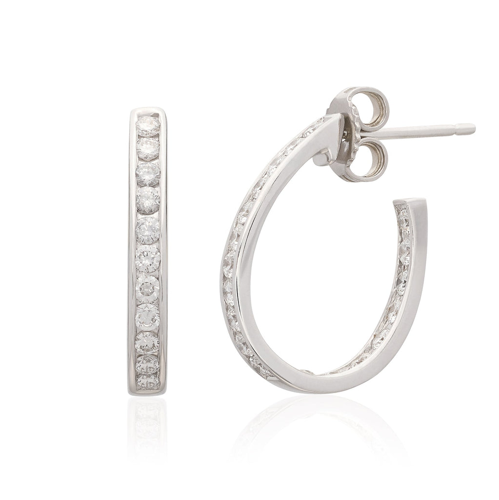 Maria Canale Diamond & 18k White Gold Earrings