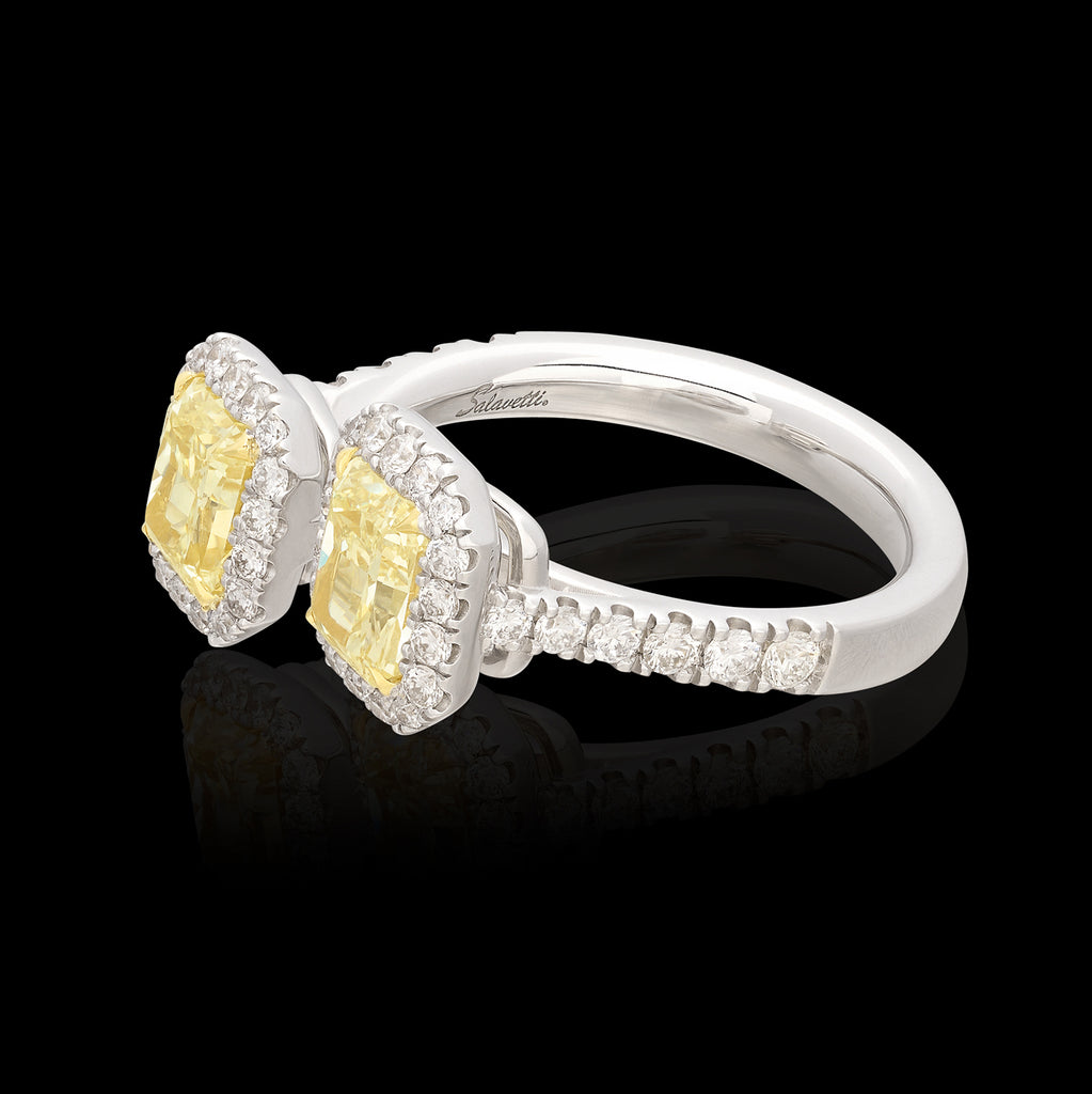 Salavetti Toi Et Moi Yellow Diamond Ring