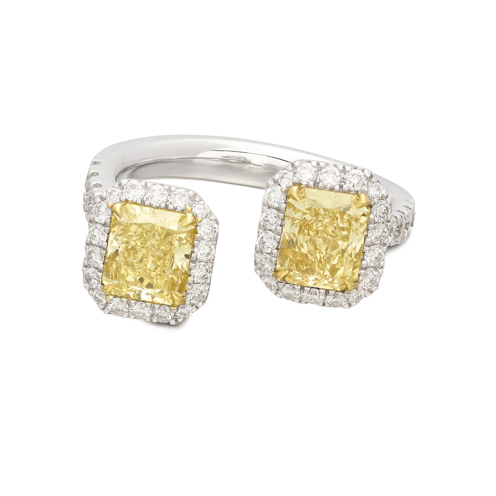 Salavetti Toi Et Moi Yellow Diamond Ring