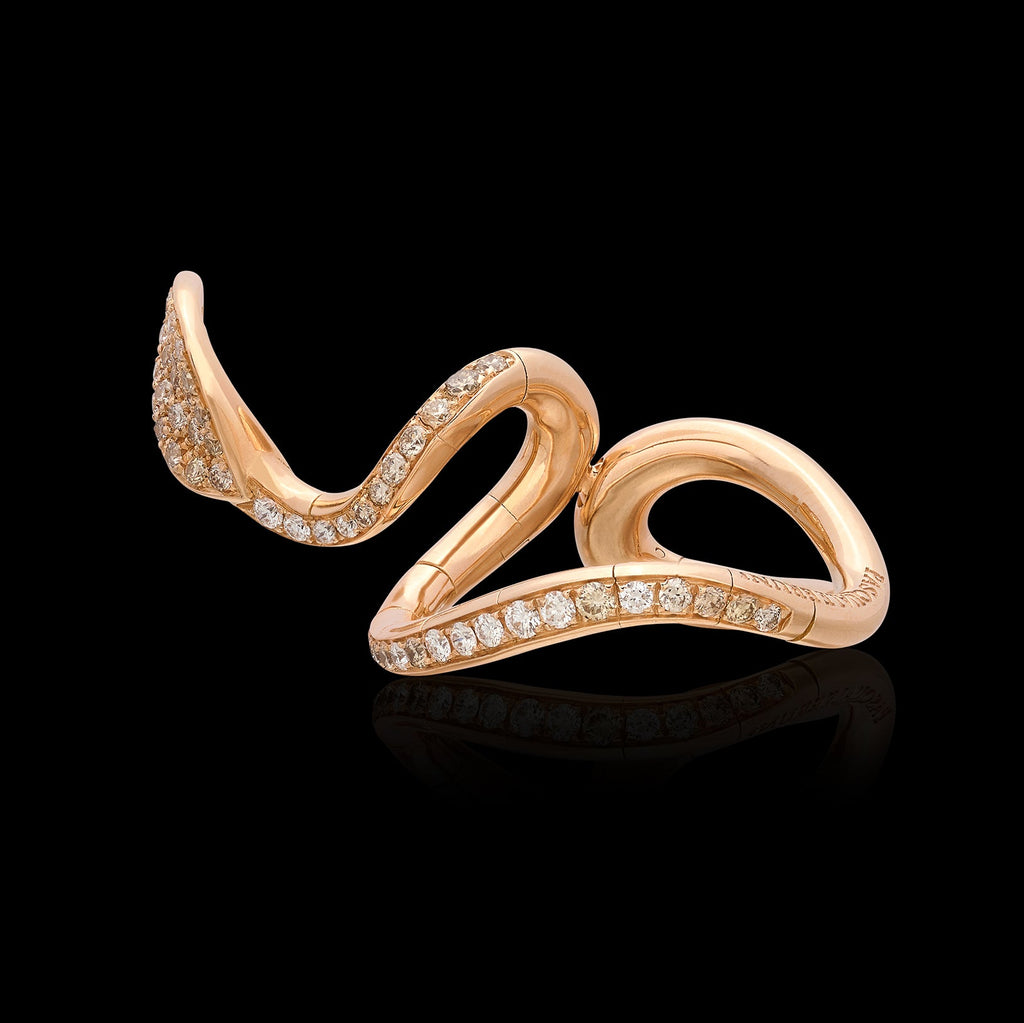 Pasquale Bruni Diamond & 18k Rose Gold Ring, Italy