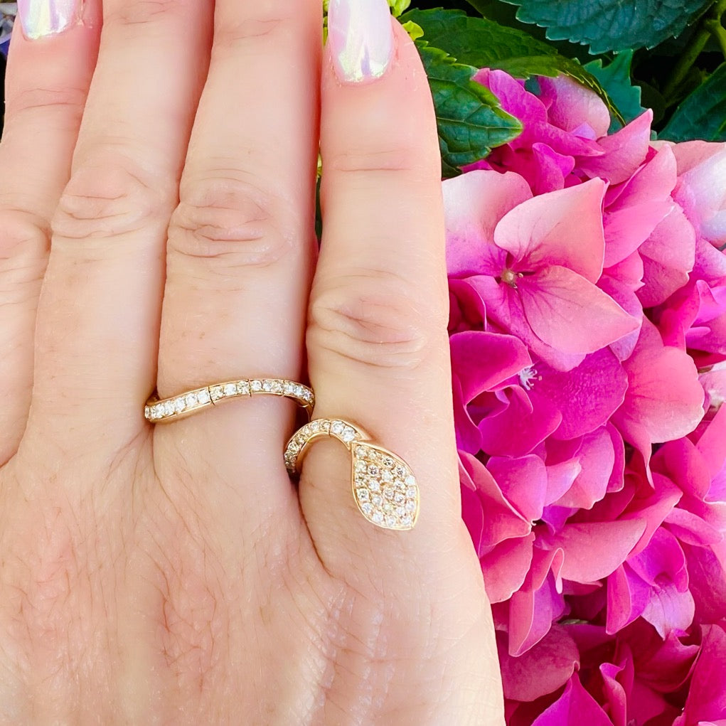 Pasquale Bruni Diamond & 18k Rose Gold Ring, Italy