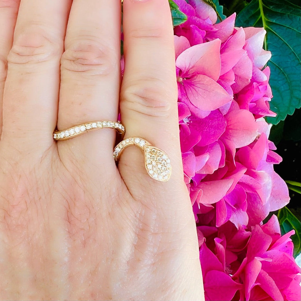 Pasquale Bruni Diamond & 18k Rose Gold Ring, Italy