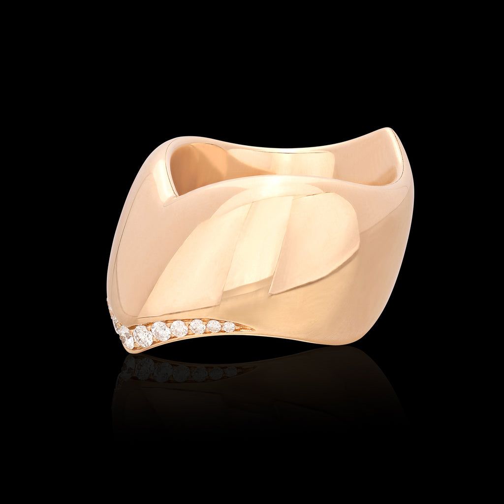 Pasquale Bruni Diamond & 18k Rose Gold Ring, Italy