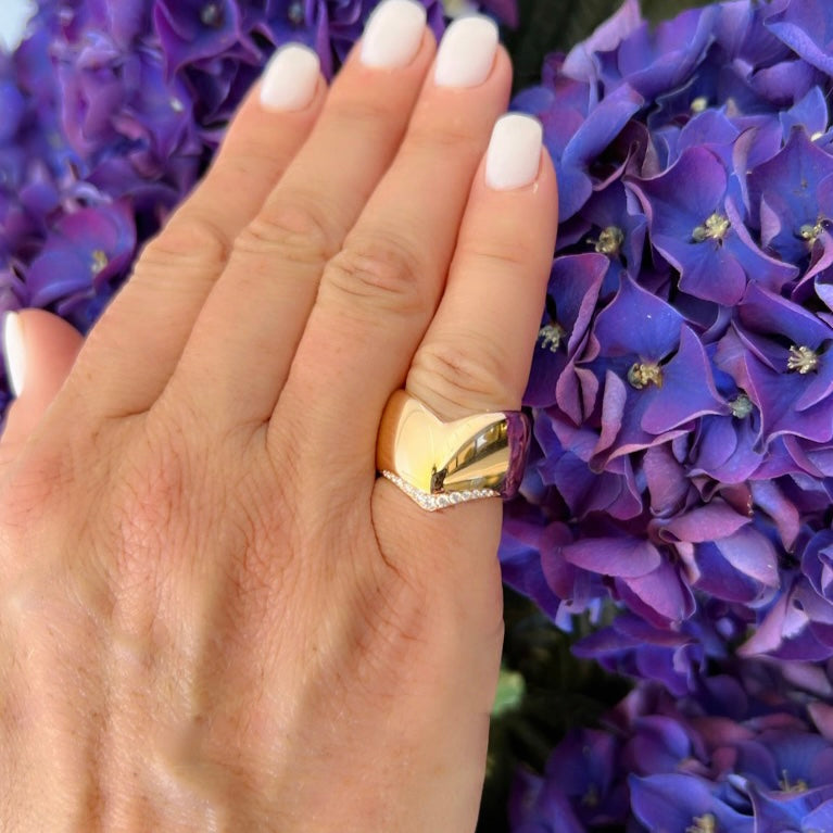 Pasquale Bruni Diamond & 18k Rose Gold Ring, Italy