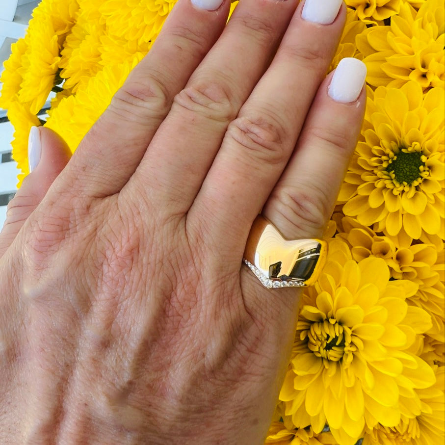 Pasquale Bruni Diamond & 18k Rose Gold Ring, Italy