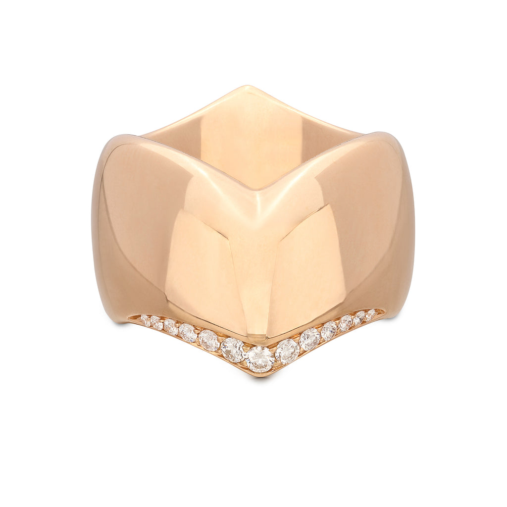 Pasquale Bruni Diamond & 18k Rose Gold Ring, Italy