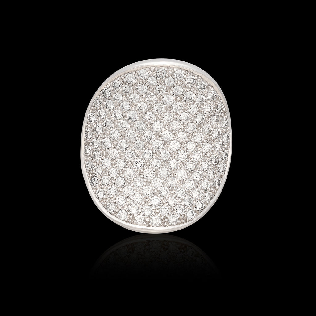 H. Krieger Diamond & 18k White Gold Ring