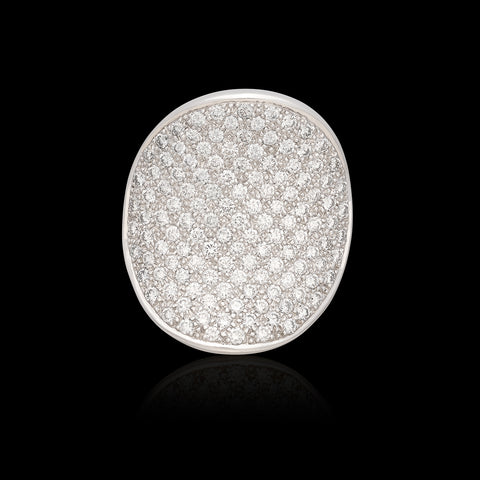 H. Krieger Diamond & 18k White Gold Ring