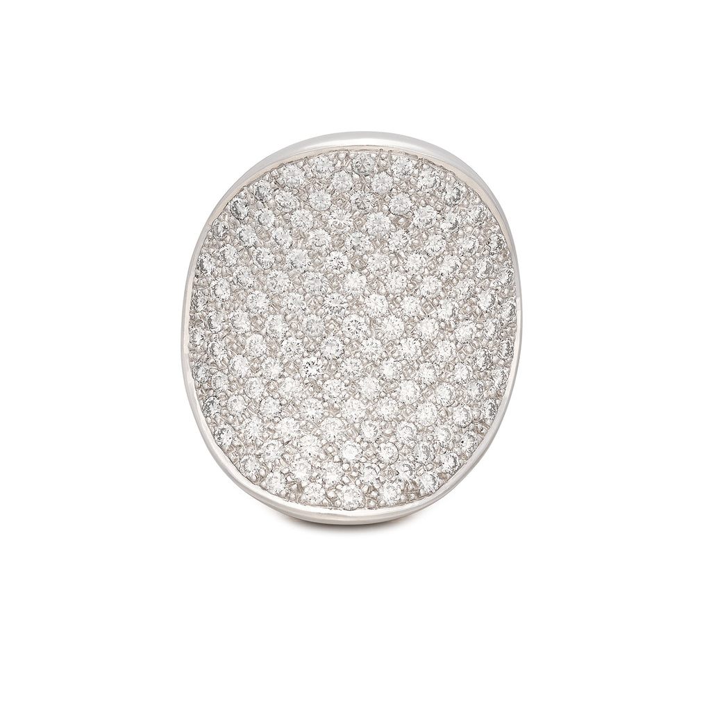 H. Krieger Diamond & 18k White Gold Ring