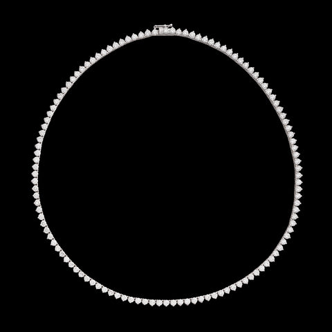 11.70 carat White Gold Diamond Line Necklace