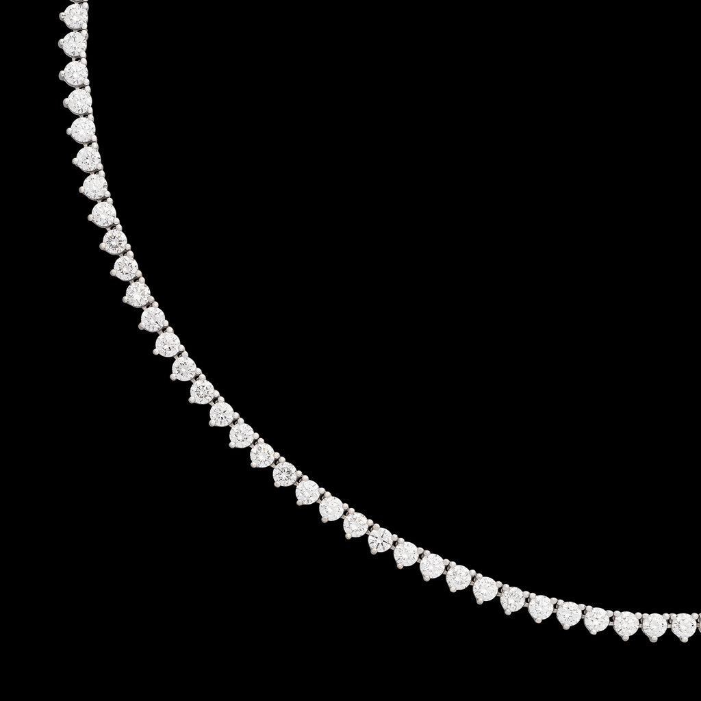 11.70 carat White Gold Diamond Line Necklace