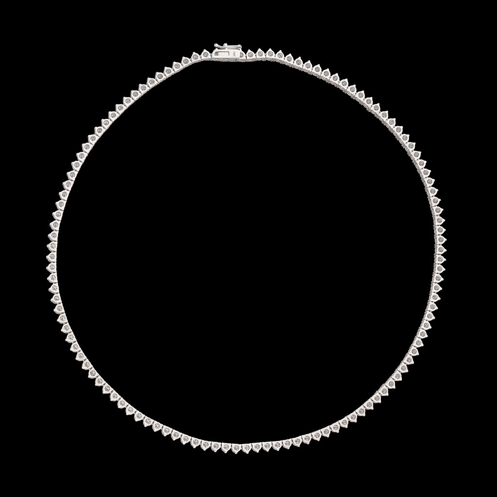 11.70 carat White Gold Diamond Line Necklace