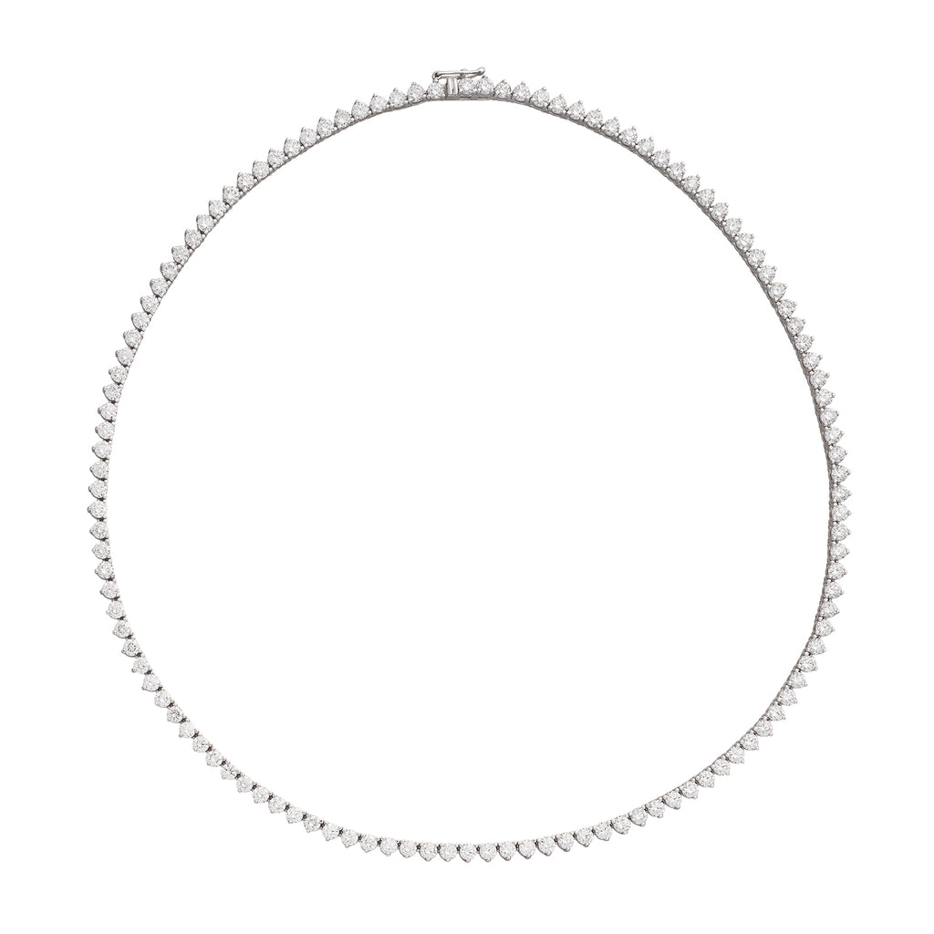 11.70 carat White Gold Diamond Line Necklace