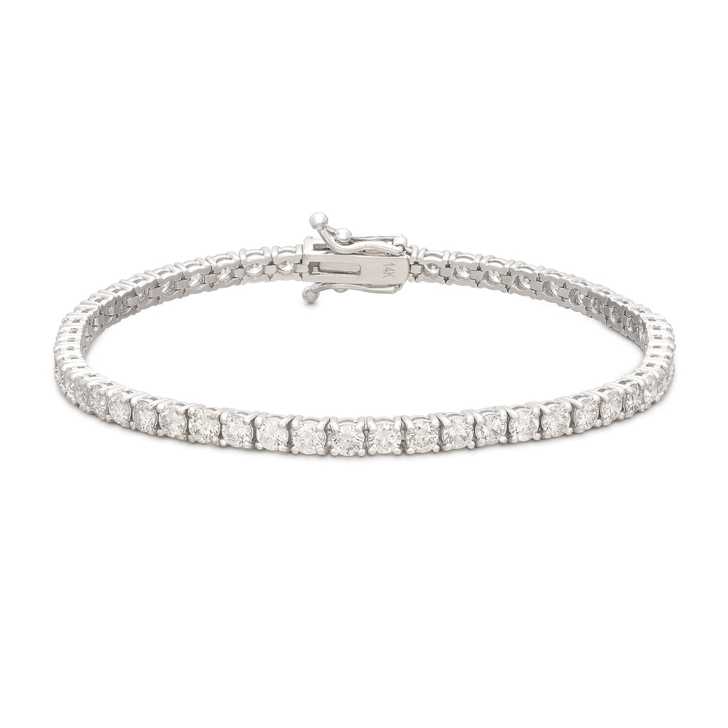 5.50 carat Diamond White Gold Line Bracelet